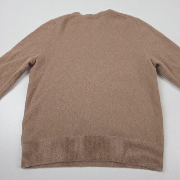 Quince Sweater Tan 100% Cashmere Crewneck Pullover Men's Medium Women's Large - Picture 12 of 12
